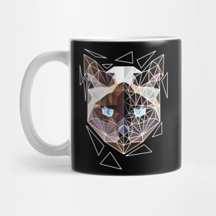 Siamese cat geometry Mug